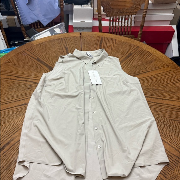 Athleta Tops - New with Tags Athleta Light Tan Button-Up Blouse